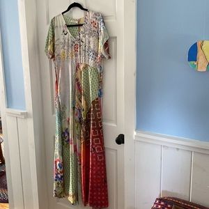Vintage Johnny Was silk maxi dress